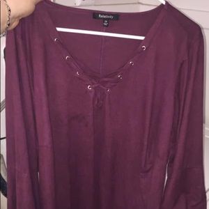 Burgundy shirt